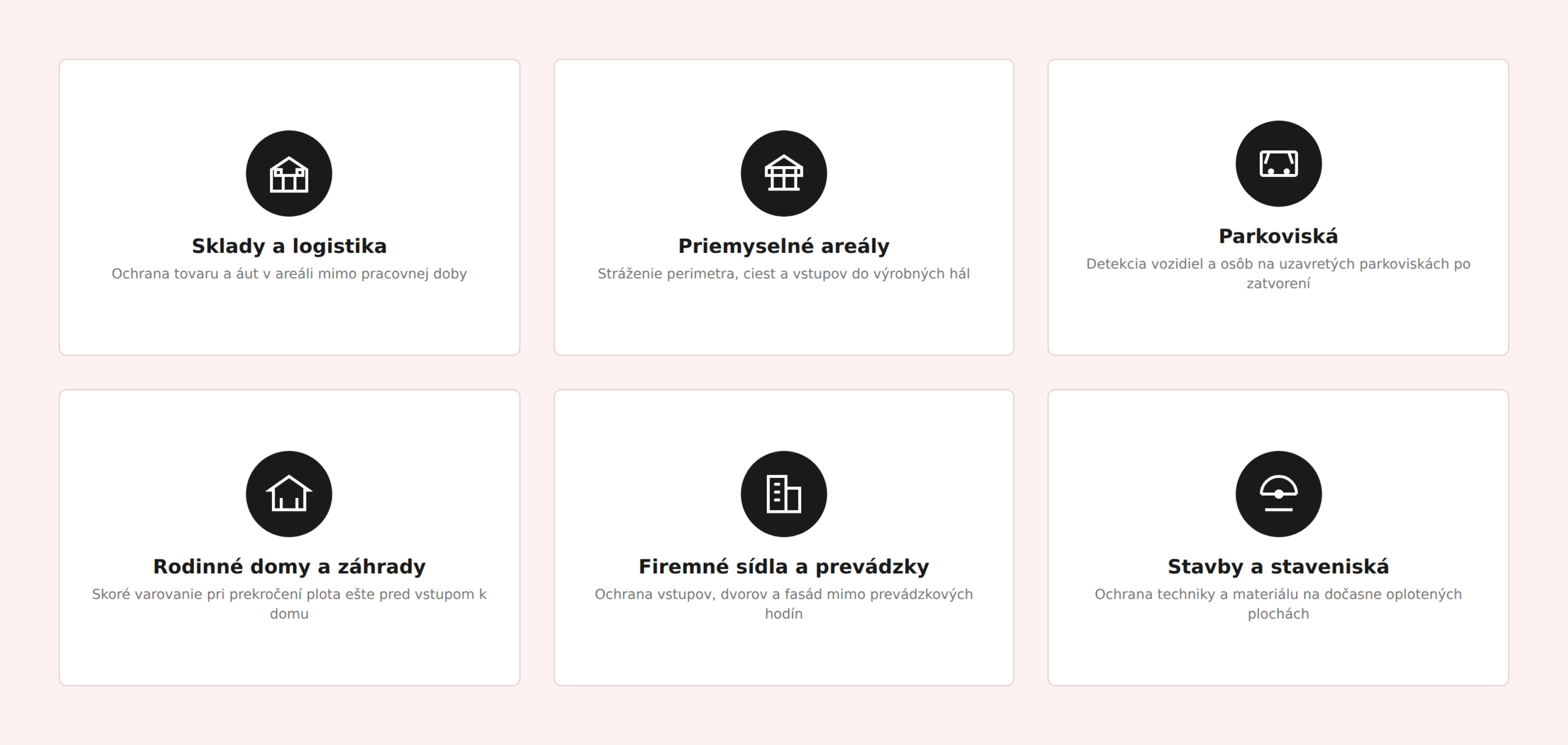 Príklady využitia tripwire detekcie: sklady, priemyselné areály, parkoviská, rodinné domy, firmy, staveniská